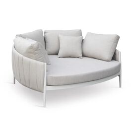 DAYBED 2ΘΕΣΙΟ MAVERICK HM6216.02 ΑΛΟΥΜΙΝΙΟ ΚΡΕΜ-ΜΠΕΖ OLEFIN & STRAPS 164x144x70Υ |  Ξαπλώστρες - Καρέκλες Παραλίας στο espiti