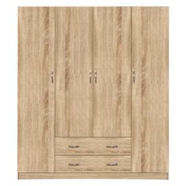 ΝΤΟΥΛΑΠΑ 4ΦΥΛΛΗ ΜΕ 2 ΣΥΡΤΑΡΙΑ AZALEA 200Χ56Χ180Υεκ. HM353.02 SONAMA |  Ντουλάπες ρούχων στο espiti