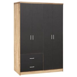 ΝΤΟΥΛΑΠΑ 4ΦΥΛΛΗ BRIANA ME 2 ΣΥΡΤΑΡΙΑ HM339.04 SONAMA-ΓΚΡΙ 120Χ42,5Χ180,5εκ. |  Ντουλάπες ρούχων στο espiti