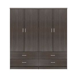 ΣΕΤ 2 ΤΜΧ ΝΤΟΥΛΑΠΑ 4ΦΥΛΛΗ ΜΕ 4 ΣΥΡΤΑΡΙΑ ZEBRANO 160X42X181 HM11349.01 |  Ντουλάπες ρούχων στο espiti