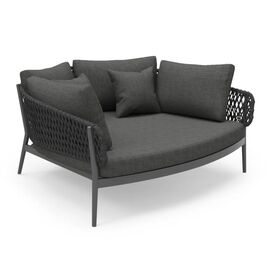 DAYBED 2ΘΕΣΙΟ ΣΕΙΡΑ CAMELLIA HM6217.01 ΣΚΟΥΡΟ ΓΚΡΙ ΑΛΟΥΜΙΝΙΟ-P.E.ΣΧΟΙΝΙ-OLEFIN 164x144x70Υεκ. |  Ξαπλώστρες - Καρέκλες Παραλίας στο espiti