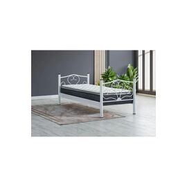 Stewehome Μονό μεταλλικό κρεβάτι λευκό κλασικό 12x1x1 cm 189746 |  Κρεβάτια στο espiti