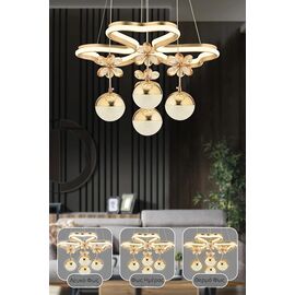 Stewehome Νίτζελ Μοντέρνα Χρυσή LED Κρεμαστή Απλίκα με Τηλεχειριστήριο + 34x73x81 cm 448388 |  Οροφής στο espiti