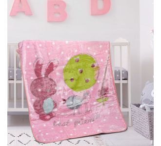 Κουβέρτα βρεφική Art 5256 110x140 Ροζ   Beauty Home |  Βρεφικές Κουβέρτες στο espiti