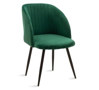 Πολυθρόνα Oasis pakoworld βελούδο σκούρο πράσινο-μαύρο πόδι |  Πολυθρόνες τραπεζαρίας στο espiti