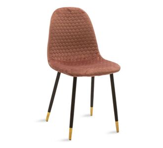 Καρέκλα Sila pakoworld βελούδο σάπιο μήλο-μαύρο χρυσό πόδι |  Καρέκλες στο espiti