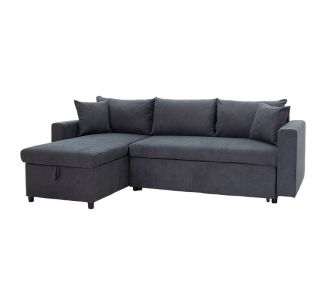 Γωνιακός καναπές-κρεβάτι αναστρέψιμος Lilian pakoworld ανθρακί 225x148x81εκ |  Καναπέδες γωνιακοί στο espiti