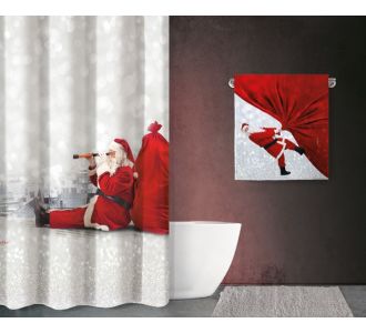 ΚΟΥΡΤΙΝΑ ΜΠΑΝΙΟΥ CHRISTMAS DES 412 180X200 SAINT CLAIR |  Χριστουγεννιάτικα Διακοσμητικά στο espiti