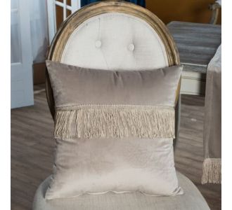 Μαξιλαροθήκη Velvet 07 Με Κρόσι - 45x45cm 52011256 Teoran |  Μαξιλάρια διακοσμητικά στο espiti