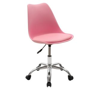 Καρέκλα γραφείου εργασίας Gaston II pakoworld PP-PU ροζ |  Καρέκλες γραφείου στο espiti