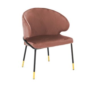 Καρέκλα Nalu pakoworld βελούδο σάπιο μήλο-μαύρο χρυσό πόδι |  Καρέκλες στο espiti
