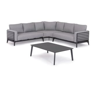 ΣΕΤ ΣΑΛΟΝΙ ΕΞ.ΧΩΡΟΥ 4ΤΜΧ ORION CORNER HM6191.01 ΣΚΟΥΡΟ ΓΚΡΙ ΑΛΟΥΜΙΝΙΟ & OLEFIN |  Σαλόνια κήπου στο espiti