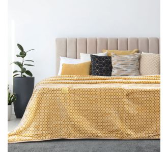 Κουβέρτα μονόχρωμη μονή Art 11000 σε 6 αποχρώσεις 160x220  Κίτρινο Beauty Home |  Κουβέρτες Βελουτέ Μονές στο espiti
