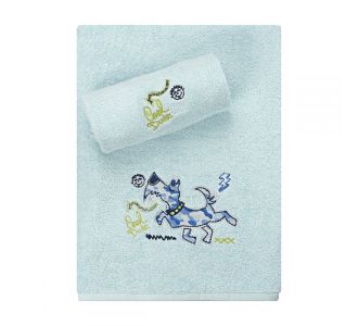 Σετ πετσέτες Art 5404 Σετ 2τμχ Γαλάζιο   Beauty Home |  Βρεφικές πετσέτες στο espiti