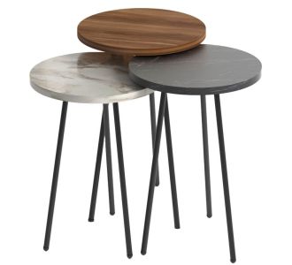 Βοηθητικά τραπέζια σαλονιού Cormac pakoworld σετ 3τεμ πολύχρωμο |  Τραπεζάκια βοηθητικά στο espiti
