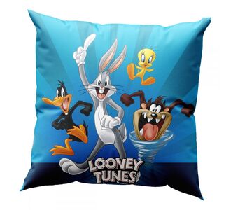 Μαξιλάρι με γέμιση Art 6188 Looney Tunes 40x40 Μπλε   Beauty Home |  Παιδικά διακοσμητικά μαξιλάρια στο espiti