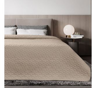 ΚΟΥΒΕΡΛΙ MICROFIBER PRE-WASHED ΜΟΝΟ 160X240 ADAM HOME VIVA BEIGE |  Κουβερλί Μονά στο espiti