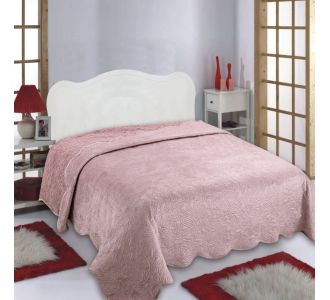 Κουβέρτα βελούδο με sherpa NX2211 (160cm x 220cm) pink 5206978072451 SilkFashion |  Κουβέρτες fleece Υπέρδιπλες στο espiti