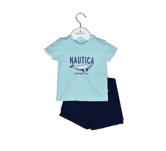 Nautica Des.13 Σετ T-Shirt & Shorts Jersey Mint/Navy 68cm 3-6 μηνών |  Βρεφικά Σετ κούνιας στο espiti