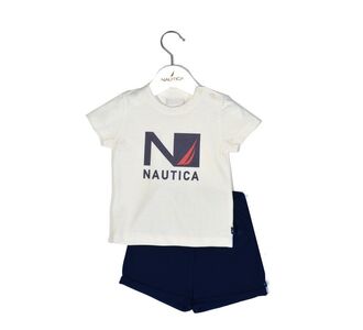 Nautica Des.17 Σετ T-Shirt & Shorts Jersey Ecru/Navy 68cm 3-6 μηνών |  Βρεφικά Σετ κούνιας στο espiti