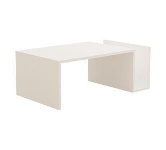 Τραπέζι σαλονιού Poko pakoworld σε λευκή απόχρωση 86.8x50x32,4εκ |  Τραπεζάκια σαλονιού στο espiti