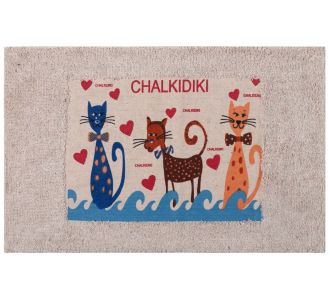 Πατάκι γάτα Χαλκιδική (40cm x 60cm) 6978000004165 SilkFashion |  Πατάκια Μπάνιου στο espiti