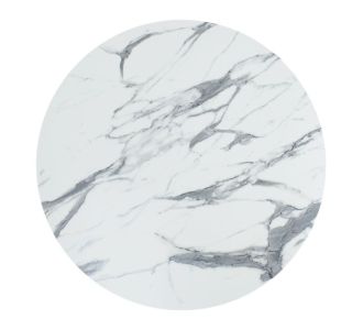 Επιφάνεια τραπεζιού Solace pakoworld Werzalit λευκό μαρμάρου Φ70εκ πάχους 25mm |  Τραπέζια κήπου στο espiti