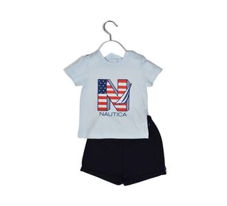 Nautica Des.11 Σετ T-Shirt & Shorts Jersey Light Blue / Navy 74cm 6-9 μηνών |  Βρεφικά Σετ κούνιας στο espiti