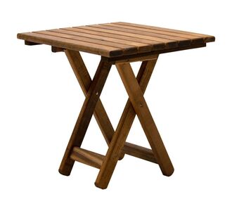 Τραπέζι Retto pakoworld μασίφ ξύλο οξιάς καρυδί εμποτισμού 45x45x48εκ |  Τραπέζια κήπου στο espiti