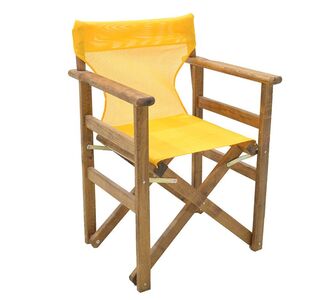 Καρέκλα-πολυθρόνα σκηνοθέτη Retto pakoworld μασίφ ξύλο οξιάς καρυδί-πανί κροκί |  Πολυθρόνες κήπου στο espiti