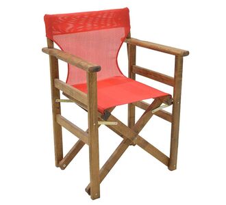 Καρέκλα-πολυθρόνα σκηνοθέτη Retto pakoworld μασίφ ξύλο οξιάς καρυδί-πανί κόκκινο |  Πολυθρόνες κήπου στο espiti