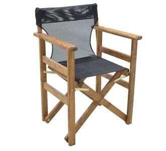 Καρέκλα-πολυθρόνα σκηνοθέτη Retto pakoworld μασίφ ξύλο οξιάς καρυδί-πανί μαύρο |  Πολυθρόνες κήπου στο espiti