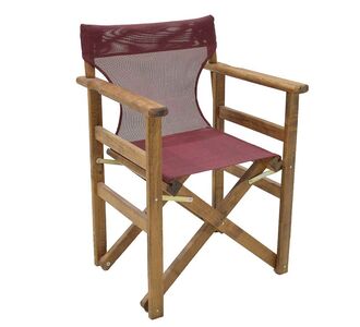 Καρέκλα-πολυθρόνα σκηνοθέτη Retto pakoworld μασίφ ξύλο οξιάς καρυδί-πανί μπορντό |  Πολυθρόνες κήπου στο espiti