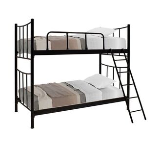 Κρεβάτι-κουκέτα Winston pakoworld μεταλλικό μαύρο gloss 90x190εκ |  Κρεβάτια στο espiti