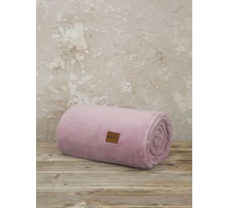 Κουβέρτα καναπέ Jacquard 130x170 - Mellow Pink Nima Home |  Κουβέρτες Καναπέ στο espiti