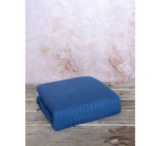 Κουβέρτα Υπέρδιπλη 220x240 Habit - Blue Nima Home |  Κουβέρτες Βαμβακερές Υπέρδιπλες στο espiti