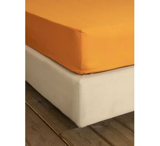 Σεντόνι Υπέρδιπλο με Λάστιχο Unicolors - Deep Orange Nima Home |  Μονόχρωμα Υπέρδιπλα στο espiti