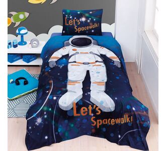 Σετ παπλωματοθήκη μονή Spacewalk Art 6227 170x240 Εμπριμέ   Beauty Home |  Παπλωματοθήκες Παιδικές στο espiti