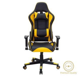 Καρέκλα γραφείου gaming Miel pakoworld PU μαύρο-κίτρινο |  Καρέκλες γραφείου στο espiti