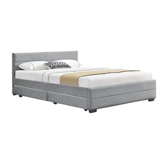 Κρεβάτι διπλό Antigone pakoworld ύφασμα γκρι με αποθηκευτικό χώρο 160x200εκ |  Κρεβάτια στο espiti
