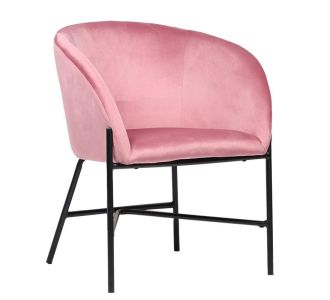 Πολυθρόνα Julia pakoworld βελούδο ροζ 61x57x74εκ |  Πολυθρόνες τραπεζαρίας στο espiti