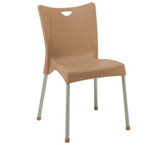 Καρέκλα Crafted pakoworld PP cappucino-αλουμίνιο γκρι |  Καναπέδες - Καρέκλες  στο espiti