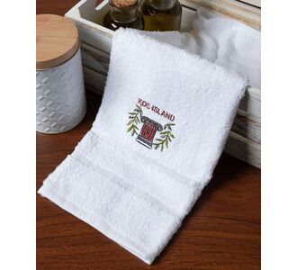Δωδεκάδα πετσέτες χεριών (30cm x 50cm) λευκό με κόκκινο κίωνα ΚΩΣ 6978000004876 SilkFashion |  Πετσέτες Κουζίνας στο espiti