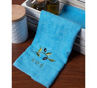 Δωδεκάδα πετσέτες χεριών (30cm x 50cm) μπλέ με κλαδί ΚΩΣ 6978000004877 SilkFashion |  Πετσέτες Κουζίνας στο espiti