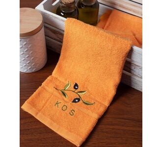 Δωδεκάδα πετσέτες χεριών (30cm x 50cm) πορτοκαλί με κλαδί ΚΩΣ 6978000004881 SilkFashion |  Πετσέτες Κουζίνας στο espiti