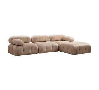 Πολυμορφικός καναπές Divine2 βελουτέ σε χρώμα σκούρο κρεμ 288/190x75εκ |  Κατόπιν Παραγγελίας στο espiti