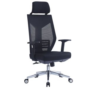 Καρέκλα γραφείου διευθυντή Commend pakoworld ύφασμα mesh μαύρο |  Καρέκλες γραφείου στο espiti