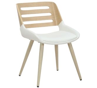 Καρέκλα Brody pakoworld pu λευκό- πόδι φυσικό |  Καρέκλες στο espiti
