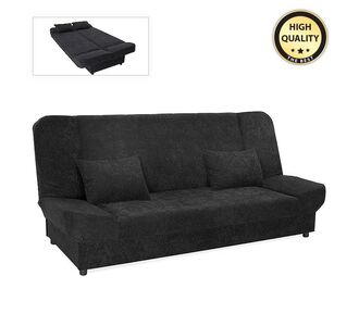 Kαναπές - κρεβάτι Tiko PLUS Megapap τριθέσιος με αποθηκευτικό χώρο και ύφασμα σε μαύρο 200x90x96εκ. |  Καναπέδες-Κρεβάτι στο espiti