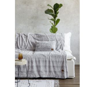 Κουβέρτα καναπέ 130x170 - Velure Light Gray Nima Home |  Κουβέρτες Καναπέ στο espiti